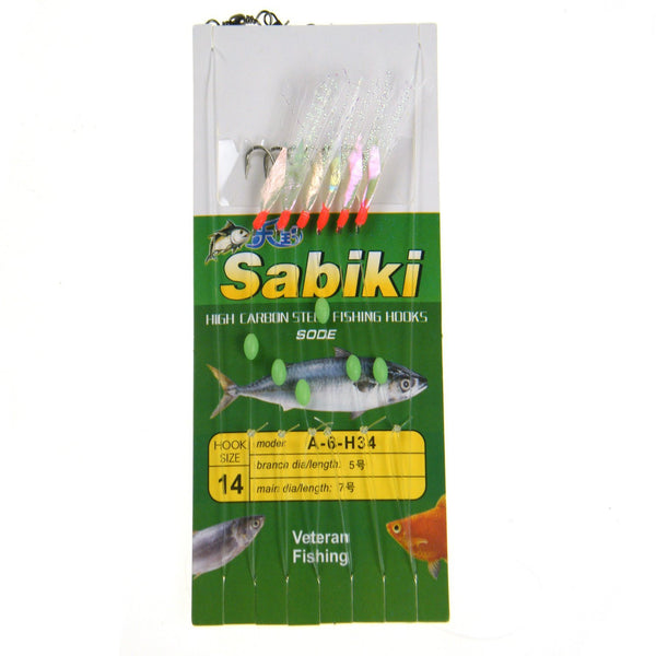 Generic Pro Glow in Dark Sabiki Bait Rigs Offshore Saltwater Fishing Lures  Various Sizes - red, 12# : : Sports, Fitness & Outdoors